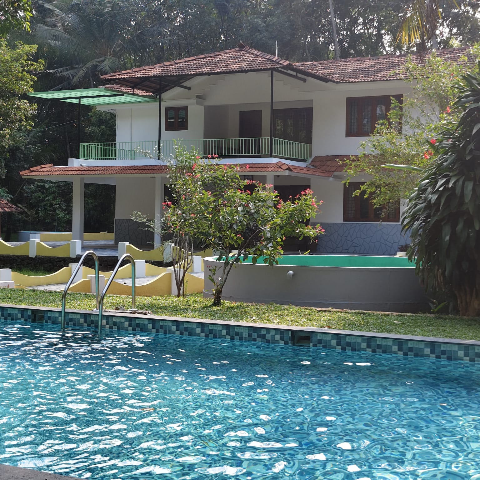 Spacious lawn for events at private property homestay Kerala